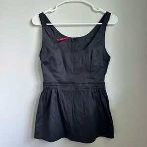 Prada Black Peplum Top